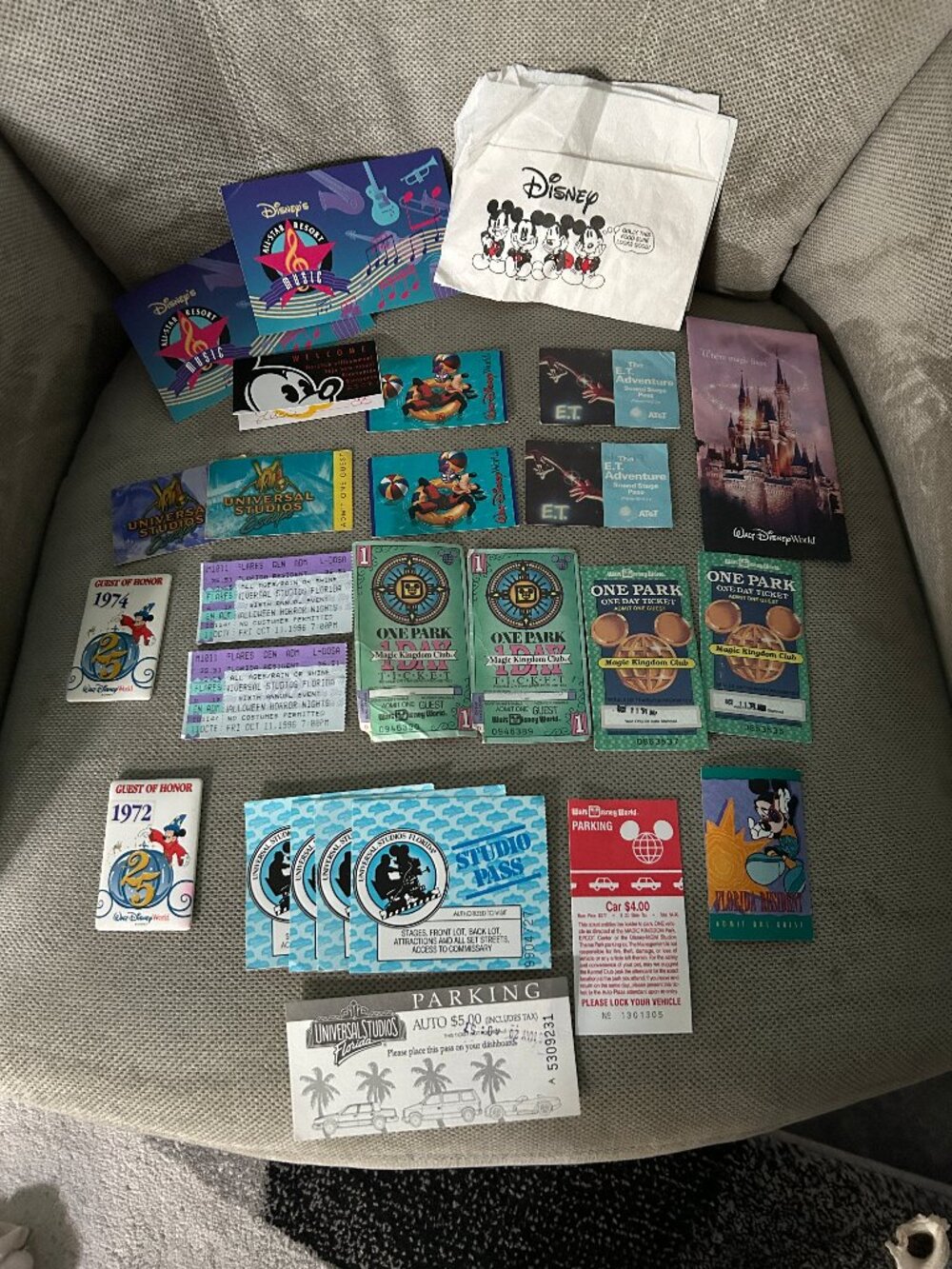 Parking Passes & Entrance Tickets to WDW & Universal